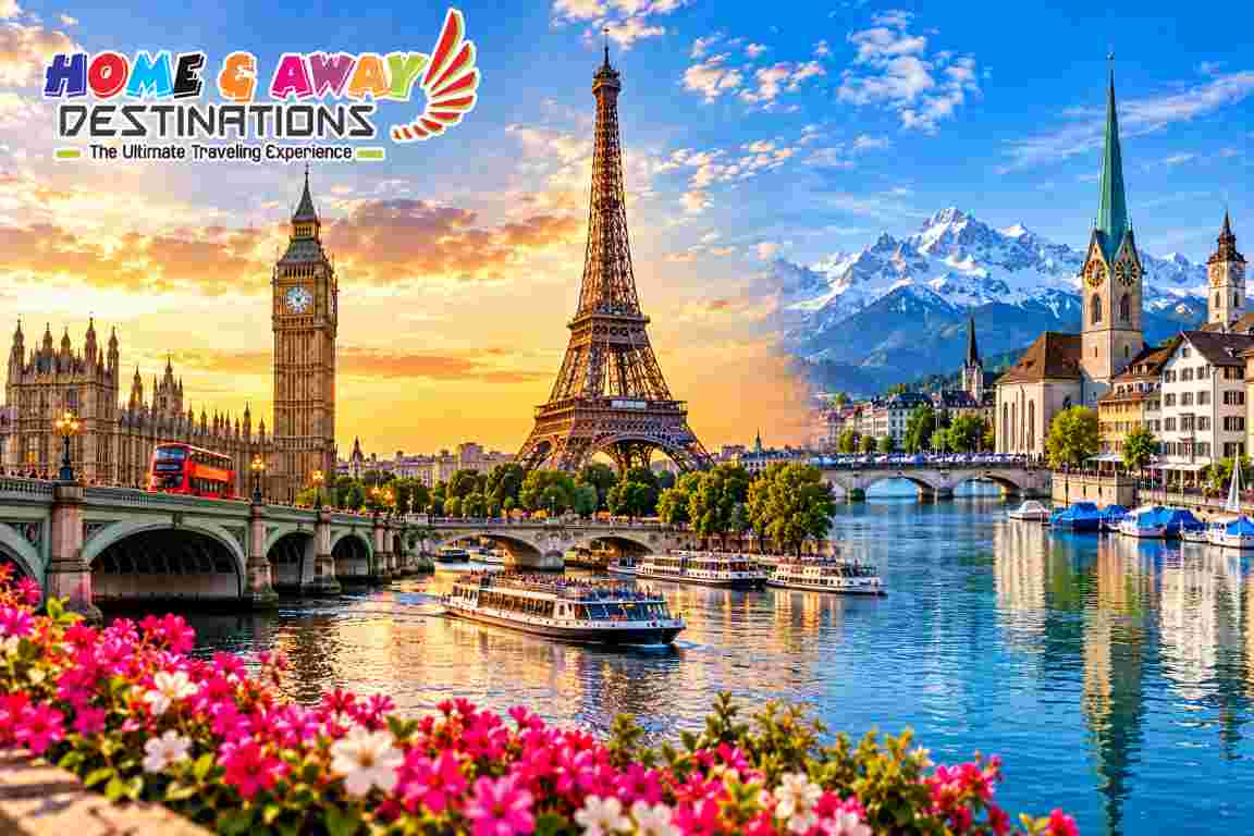 London, Paris and Zurich